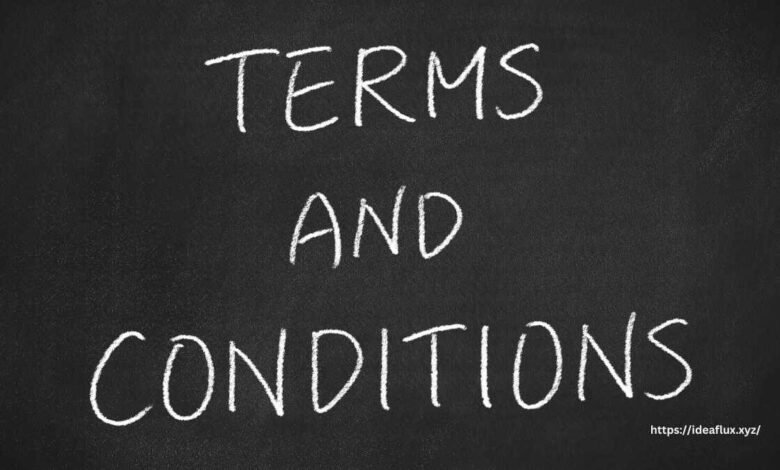 Terms & Conditions - Idea Flux